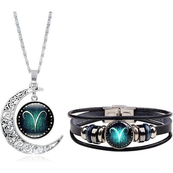 NEW Zodiac Necklace Bracelet Set for Men Gifts 12 Constellation Necklace… - Picture 14 of 15